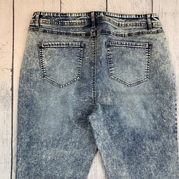 Est. 1946 Denim Jeans sz 16 Hi Rise Acid Wash Tapered Leg Inseam 30" - Picture 8 of 13